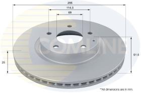 COMLINE ADC0476V - DISCO FRENO REVESTIDO COMLINE