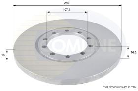 COMLINE ADC1233 - DISCO FRENO REVESTIDO COMLINE