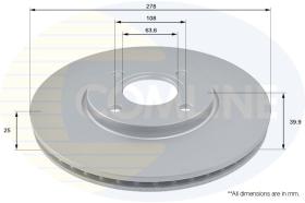 COMLINE ADC1280V - DISCO FRENO REVESTIDO COMLINE