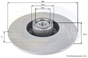 COMLINE ADC3025 - DISCO FRENO REVESTIDO COMLINE