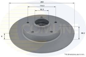 COMLINE ADC3031 - DISCO FRENO REVESTIDO COMLINE