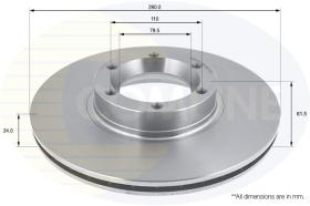 COMLINE ADC0263V - DISCO FRENO REVESTIDO COMLINE