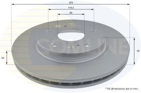 COMLINE ADC0938V - DISCO FRENO REVESTIDO COMLINE