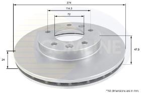 COMLINE ADC1018V - DISCO FRENO COMLINE - SUST.  ADC1018