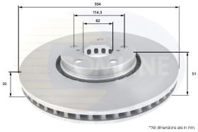 COMLINE ADC01125V - DISCO FRENO COMLINE