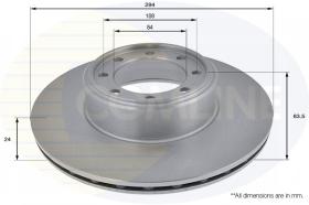 COMLINE ADC1841V - DISCO FRENO REVESTIDO COMLINE