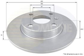 COMLINE ADC1134 - DISCO FRENO REVESTIDO COMLINE- SUST.  ADC1129