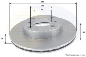 COMLINE ADC0328V - DISCO FRENO COMLINE