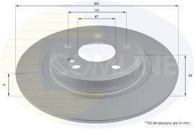 COMLINE ADC2813 - DISCO FRENO REVESTIDO COMLINE