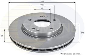 COMLINE ADC2407V - DISCO FRENO COMLINE