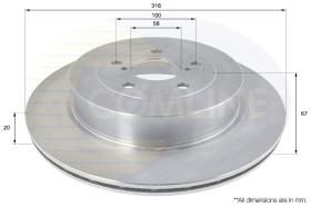 COMLINE ADC0816V - DISCO FRENO COMLINE