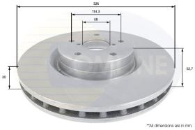 COMLINE ADC0819V - DISCO FRENO REVESTIDO COMLINE