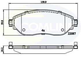 COMLINE CBP02285 - PASTILLAS DE FRENO COMLINE