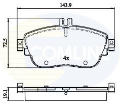 COMLINE CBP32208 - PASTILLAS DE FRENO COMLINE