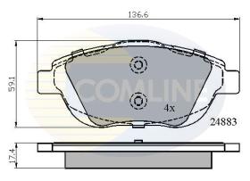 COMLINE CBP02027 - PASTILLAS DE FRENO COMLINE