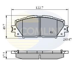 COMLINE CBP01612 - PASTILLAS DE FRENO COMLINE