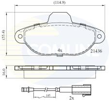 COMLINE CBP22383 - PASTILLAS DE FRENO COMLINE - SUST.  CBP21602