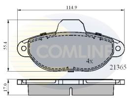 COMLINE CBP0509 - PASTILLAS DE FRENO COMLINE