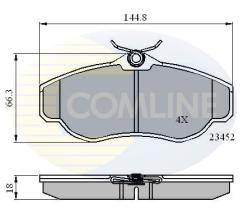 COMLINE CBP0162 - PASTILLAS DE FRENO COMLINE