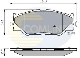 COMLINE CBP01632 - PASTILLAS DE FRENO COMLINE