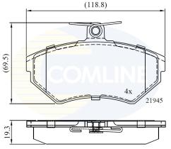 COMLINE CBP0736 - PASTILLAS DE FRENO COMLINE