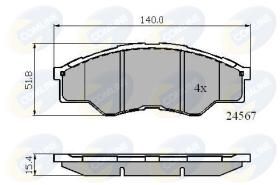 COMLINE CBP01773 - PASTILLAS DE FRENO COMLINE