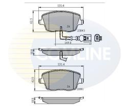 COMLINE CBP11147 - PASTILLAS DE FRENO COMLINE
