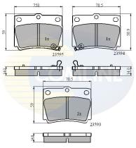 COMLINE CBP3775 - PASTILLAS DE FRENO COMLINE
