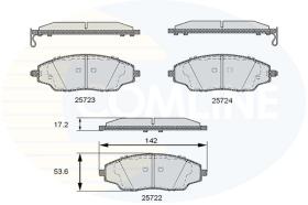 COMLINE CBP36083 - PASTILLAS DE FRENO COMLINE