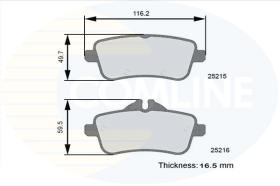 COMLINE CBP06121 - PASTILLAS DE FRENO COMLINE