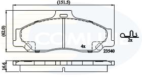 COMLINE CBP31245 - PASTILLAS DE FRENO COMLINE