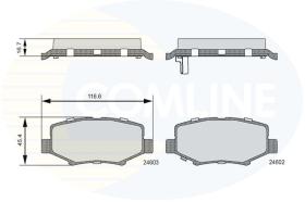 COMLINE CBP36091 - PASTILLAS DE FRENO COMLINE