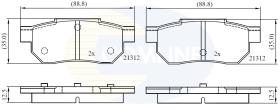 COMLINE CBP0460 - PASTILLAS DE FRENO COMLINE