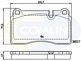 COMLINE CBP06030 - PASTILLAS DE FRENO COMLINE - SUST.  CBP02254