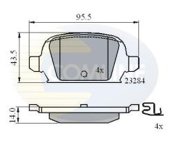 COMLINE CBP31135 - PASTILLAS DE FRENO COMLINE