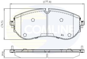COMLINE CBP02528 - PASTILLAS DE FRENO COMLINE