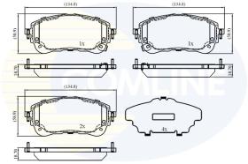 COMLINE CBP33072 - PASTILLAS DE FRENO COMLINE