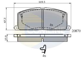 COMLINE CBP3163 - PASTILLAS DE FRENO COMLINE