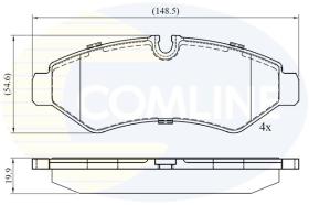 COMLINE CBP02762 - PASTILLAS DE FRENO COMLINE