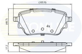 COMLINE CBP02864 - PASTILLAS DE FRENO COMLINE