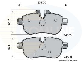 COMLINE CBP06106 - PASTILLAS DE FRENO COMLINE
