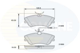 COMLINE CBP11539 - PASTILLAS DE FRENO COMLINE