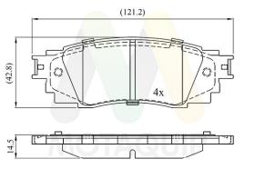 MOTAQUIP LVXL1953 - PASTILLAS DE FRENO MOTAQUIP