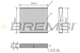 BREMSI FC0068C - FILTRO HABITACULO FORD FOCUS