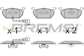 BREMSI BP3631CE - PASTILLAS DE FRENO 'CERAMIC' VW, AUDI, SKODA, SEAT