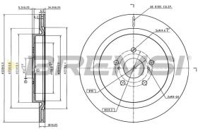 BREMSI CD7017V - DISCOS DE FRENO LEXUS