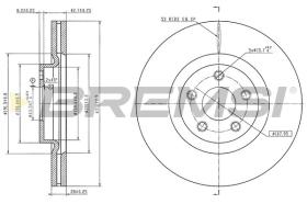 BREMSI CD8844V - DISCOS DE FRENO POLESTAR, VOLVO