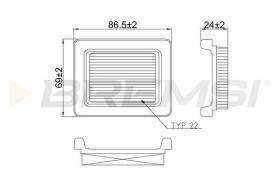 BREMSI FA2583 - FILTRO DE AIRE FORD