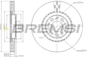BREMSI CD7453V - DISCOS DE FRENO ALFA ROMEO, JEEP