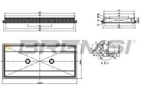 BREMSI FA2883 - FILTRO AIRE MERCEDES-BENZ
